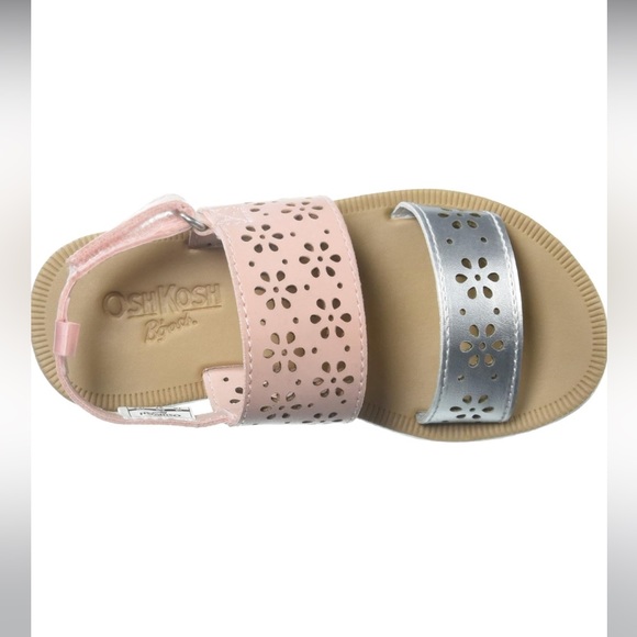 OshKosh B’gosh sandals shimmery light pink w/ flowers size 9 toddler girl - NWT - Picture 11 of 11